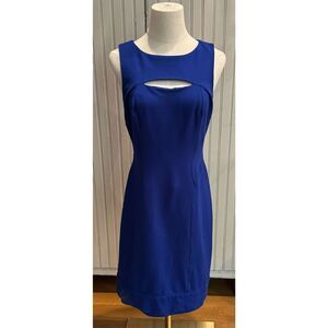 Vince Camuto blue keyhole dress sz 6